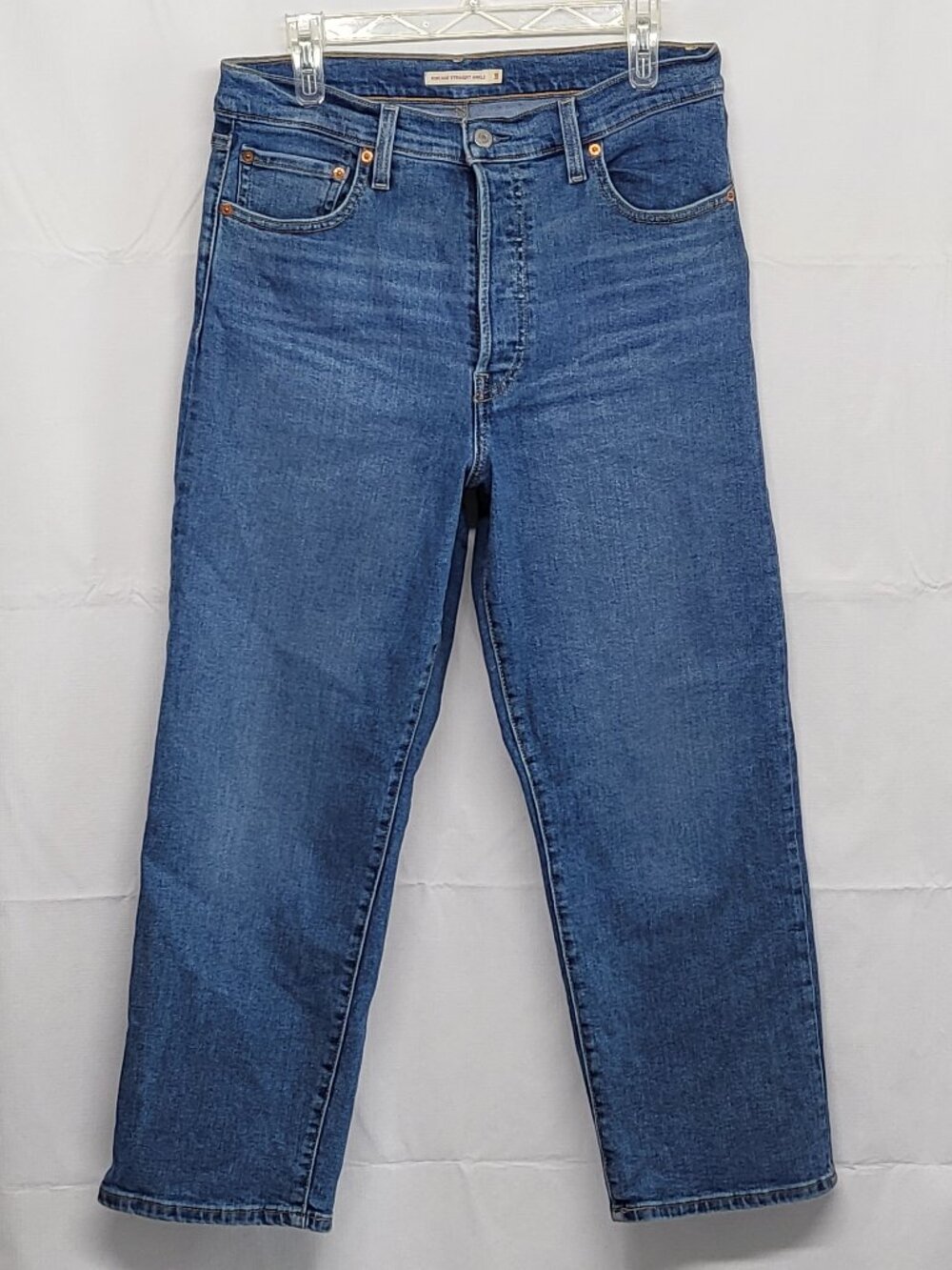 Levis Womens Jeans Ribcage Straight Ankle Size 31 High Rise Button Fly 31 X 26